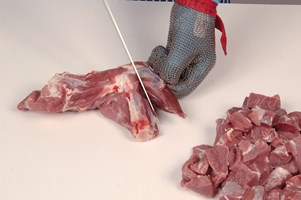 Shoulder – dice and meaty bones Meat Cut Spec Step 8